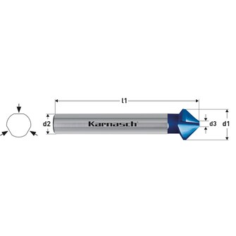 Karnasch 10,4mm 90ast. Blue-Tec kärkiupotin