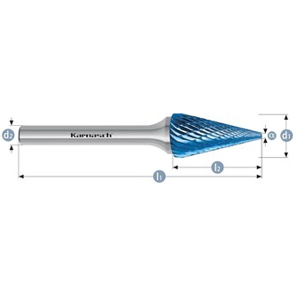 Karnasch M10x20 kovametalliviila Blue-Tec