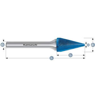 Karnasch M10x25F kovametalliviila Blue-Tec