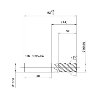 Gühring 5745 16mm varsijyrsin