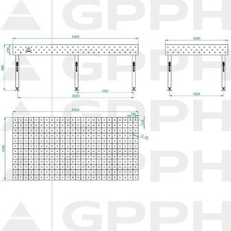 GPPH ECO 2400x1200 hitsauspöytä