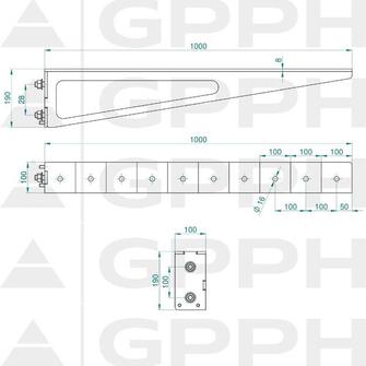 GPPH ECO Pöydän jatkopala 1000x100