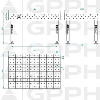 GPPH PLUS 1500x1000 hitsauspöytä