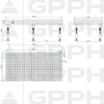 GPPH PLUS 2400x1200 hitsauspöytä