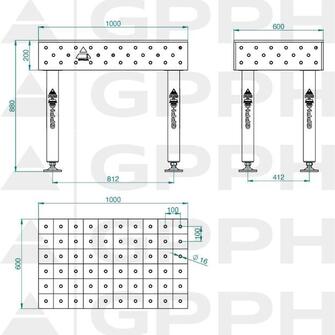 GPPH PLUS INOX 1000x600 hitsauspöytä