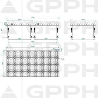 GPPH PLUS INOX 3000x1480 hitsauspöytä