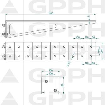 GPPH PLUS Pöydän jatkopala 1000x200