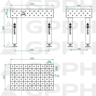 GPPH PRO INOX 1000x600 hitsauspöytä