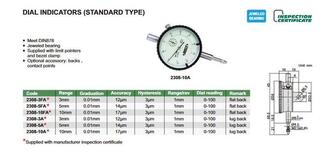 Insize 0-3mm mittakello