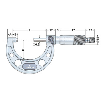 Insize 50-75mm ulkomikrometri