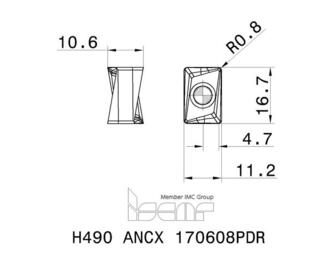 Iscar H490 ANCX 170608PDR IC810 10kpl