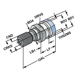 Kemmler ISO50/BT50 muuntoperäpultti