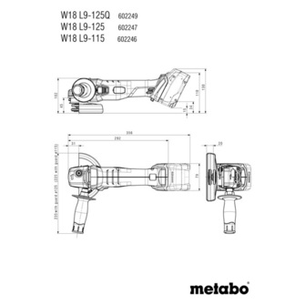 Metabo W18L 9-125 akkukulmahiomakone 2x4.0ah akku + ASC 55 laturi